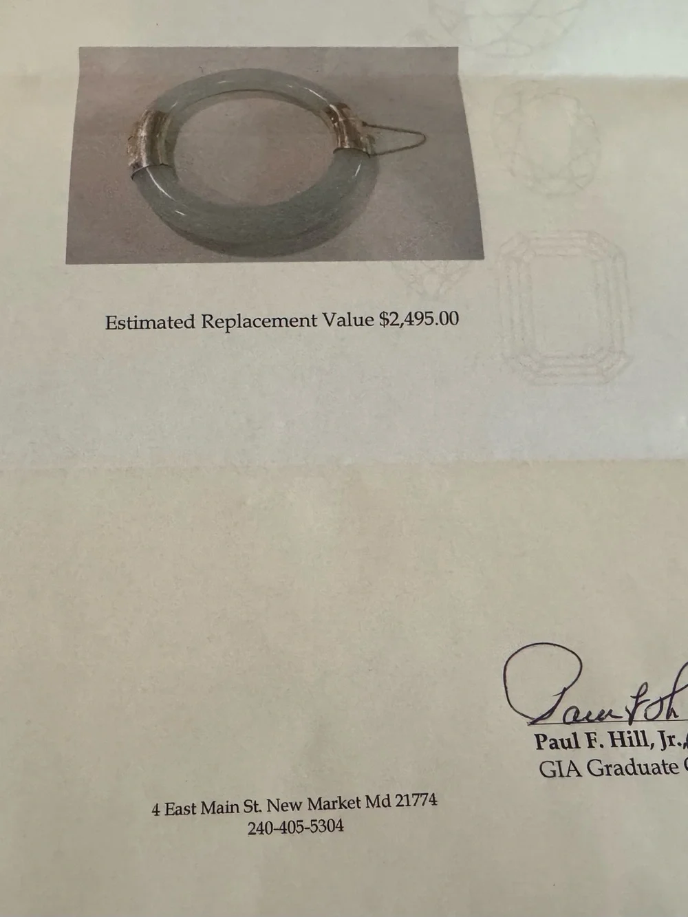 Vintage 14K Yellow Gold, Engraved Hinge and Plunger Clasp Jadeite Jade Bangle